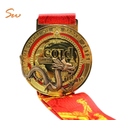 3D Custom Logo Dragon Medallion Award Medal Of Honor