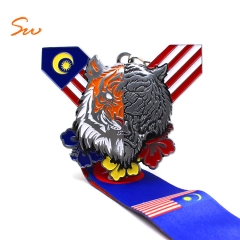 Custom 3D Design High Quality Zinc Alloy Tiger Medal