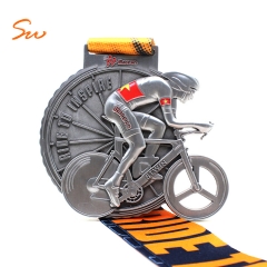 China manufacturer 3D marathon custom medal with ribbon