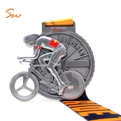 China manufacturer 3D marathon custom medal with ribbon