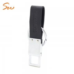 China Shenzhen Manufacturer Made Leather KeyChain With Key Ring