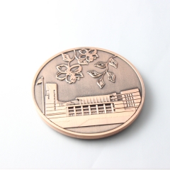 Custom Big Size Copper Plated Souvenir Coin Custom Challenge Coin