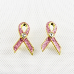 Hot Sale Breast Metal Ribbon Pin