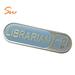 Customized Design Silver Metal Name Badge