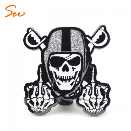 Custom Glitter Hard Enamel Skeleton Lapel Pin