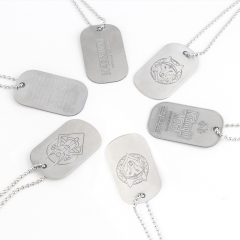 Surewin Crafts Personalised Metal Stainless Steel Dog Tag with Ball Chain